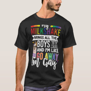 Camiseta Mens My Milkshake Traz Rapazes Lgbtq Orgulho gay M