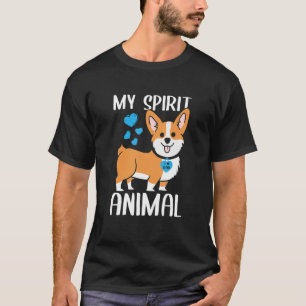 Camiseta Mens My Spirit Animal Corgi Dog I Love Pai Heart V