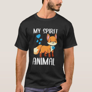 Camiseta Mens My Spirit Animal Fox I Love Pai Heart Valenti