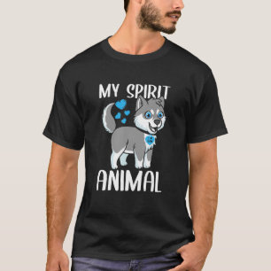 Camiseta Mens My Spirit Animal Rouco Dog I Love Pai Heart V