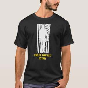 Camiseta Mens na frente em direção ao inimigo 1