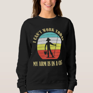 Camiseta Mens Não Podem Trabalhar Hoje Meu Braço Está Em Um