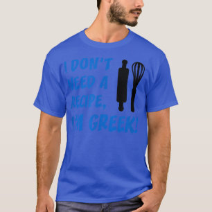 Camiseta Mens, Não Preciso De Receita, Sou Um Cozinhar Engr
