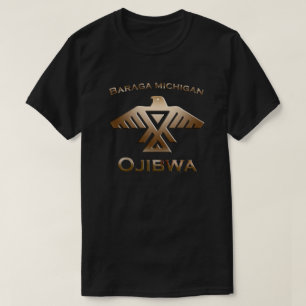 Camiseta Mens Nativos Americanos de Baraga Michigan Ojibwe