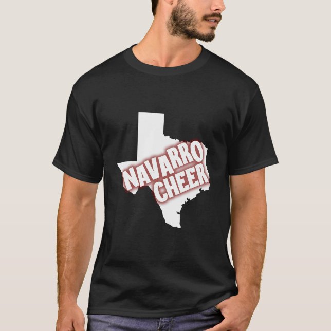 Camiseta Mens Navarro Cheer Texas (Frente)