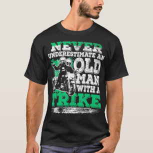 Camiseta Mens Never Underestimate An Old Man With A Trike C