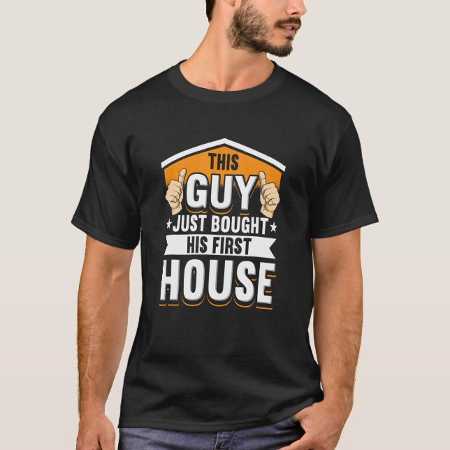 Camiseta Mens New Homeowner For Housewarming  His First Hou (Frente)