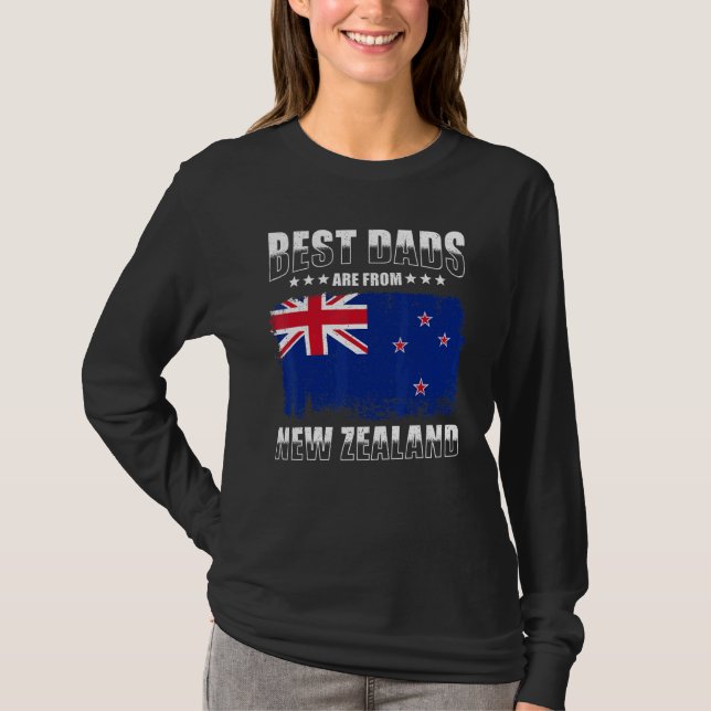 Camiseta Mens New Zealand Dad Best Dads are from New Zealan (Frente)