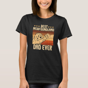 Camiseta Mens Newfie Dog Melhor Pai Da Terra Nova De 3