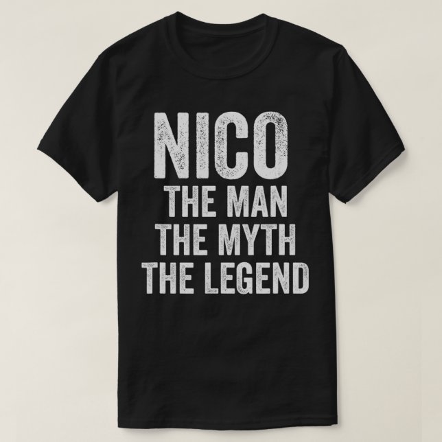 Camiseta Mens Nico O Homem O Mito O Nome Da Legenda (Frente do Design)