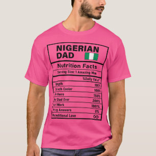 Camiseta Mens Nigerianos Fatos de Nutrição Pai Nat