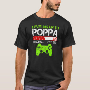 Camiseta Mens Nivelando Até Jogador De Novos papais Poppa E