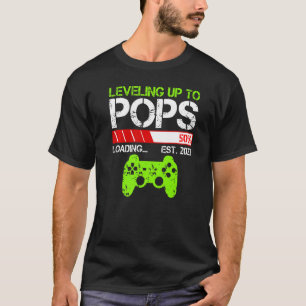 Camiseta Mens Nivelando Até Pop De Jogador De Novos papais