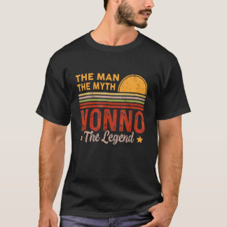 Camiseta Mens Nonno O Homem Mito Lenda Retro Avô Fathe