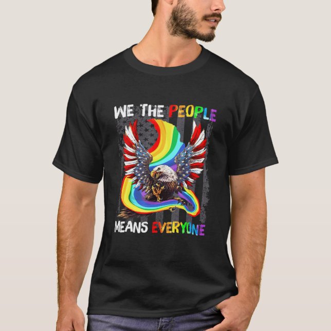 Camiseta Mens Nós, As Pessoas, Significa Todos Que A Bandei (Frente)