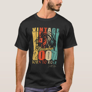 Camiseta Mens Novembro De 2007 Aniversário do 15 de Leão de