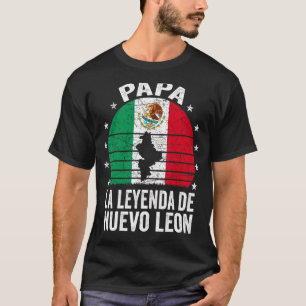 Camiseta Mens Nuevo Leon Papa Pai mexicano Nuevo Leon Padre
