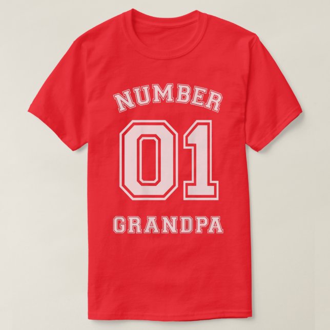 Camiseta Mens Número 1 GRANDPA Sports Jersey Style (Frente do Design)