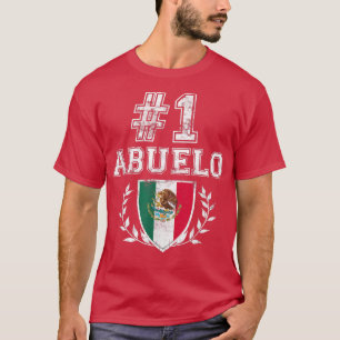 Camiseta Mens Número Um Abuelo Latino Avô Espanhol 