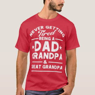 Camiseta Mens Nunca Cansaram Pai Vovô e Excelente Vovô Gran