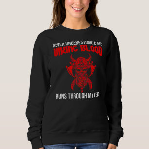 Camiseta Mens nunca me subestimaram vivendo sangue vikings