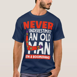 Camiseta Mens Nunca Subestimam Um Avô Com Um Bumero