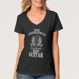 Camiseta Mens Nunca Subestimam Um Velho Com Gu De Baixo