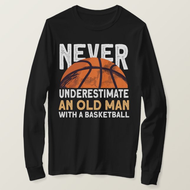 Camiseta Mens Nunca Subestimam Um Velho Com Um (Frente do Design)