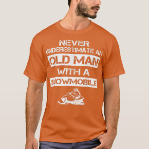 Camiseta Mens Nunca Subestimam Um Velho Com Um Zero De Neve