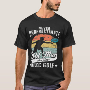 Camiseta Mens Nunca Subestimam Um Velho Que Faz Disco
