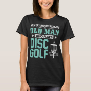 Camiseta Mens Nunca Subestimam Um Velho Que Joga Volta