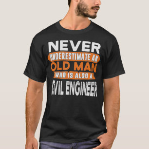 Camiseta Mens Nunca subestime um velho que também é
