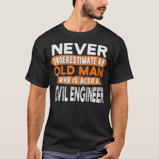 Camiseta Mens Nunca subestime um velho que também é