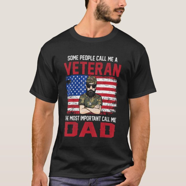 Camiseta Mens, O Mais Importante Me Chame De Pai Veterano P (Frente)