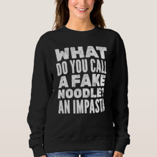 Camiseta Mens O Que Você Chama De Noodle Falso E Impasta Da