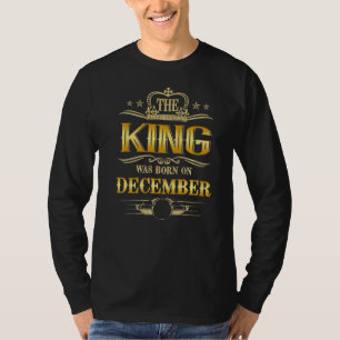 Camiseta Mens O Rei Foi Nascer No Aniversário De Dezembro P