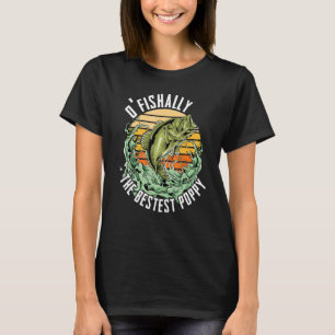 Camiseta Mens Ofishally Bestest Poppy  Fishing Fathers Day 