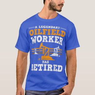 Camiseta Mens Oilfield Trabalhador De Petróleo Aposentado R