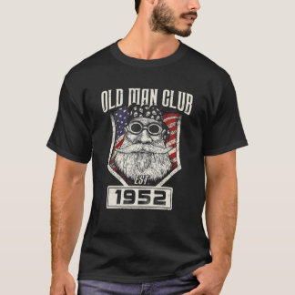 Camiseta Mens Old Man Club Born In 1952 67Th Birthday T Fat