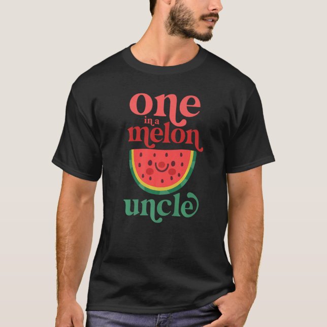 Camiseta Mens One In A Melon Tio Cute Watermelon First Bi (Frente)