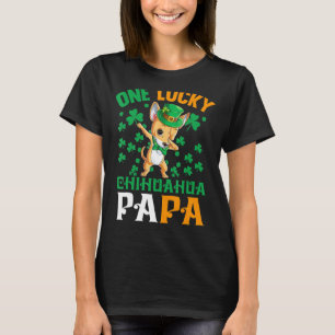 Camiseta Mens One Lucky Dog Papa Funny Chihuahua Pai Pat