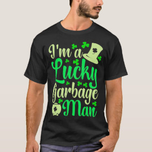 Camiseta Mens One Lucky Garbage Man Garbage Collection Ruas
