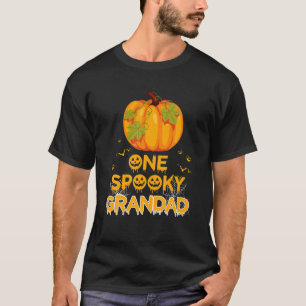 Camiseta Mens One Spooky Avô Engraçado Família de Pais H