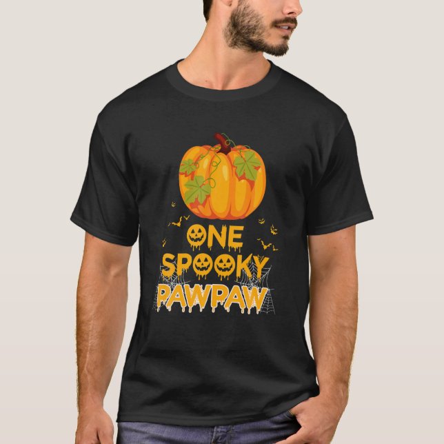 Camiseta Mens One Spooky Pawpaw Engraçado Família de Pais E (Frente)