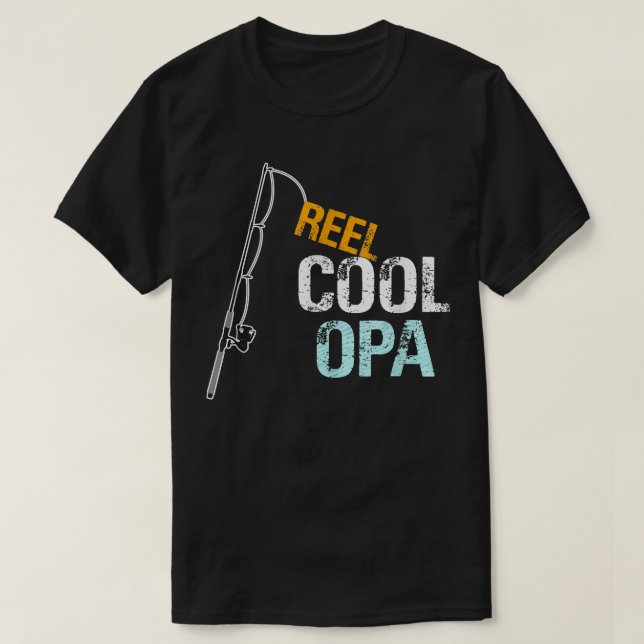Camiseta Mens Opa Gift da neta Avô Reel Coo (Frente do Design)