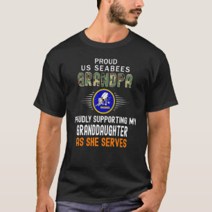 Camiseta Mens Orgulhosamente Apoiando Minha Neta Mar Orgulh