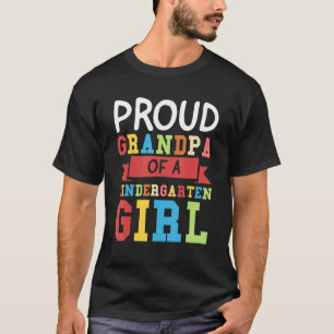 Camiseta Mens Orgulhosos Avô De Uma Garota Do Jardim De Inf