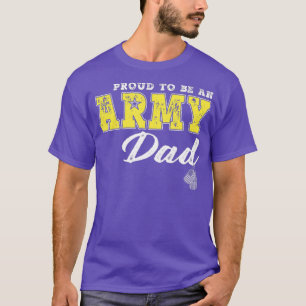 Camiseta Mens Orgulhosos De Ser Um Pai Do Exército - Dog ta
