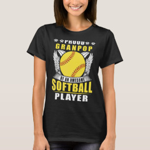 Camiseta Mens Orgulhosos Granpop De Um Jogador De Softball