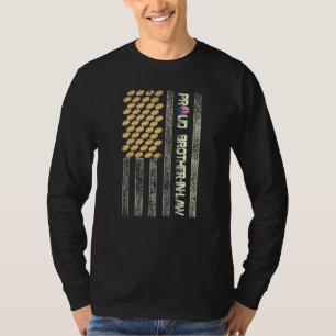 Camiseta Mens Orgulhosos Irmão De Lei Futebol Americano P